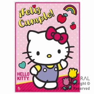 HELLO KITTY AFICHE FELIZ CUMPLE x 1